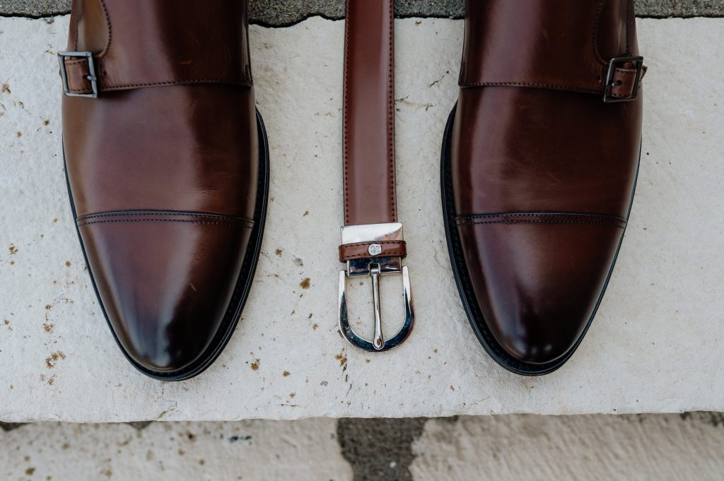 Groom shoes at wedding in Ithaca Greece, Vathi