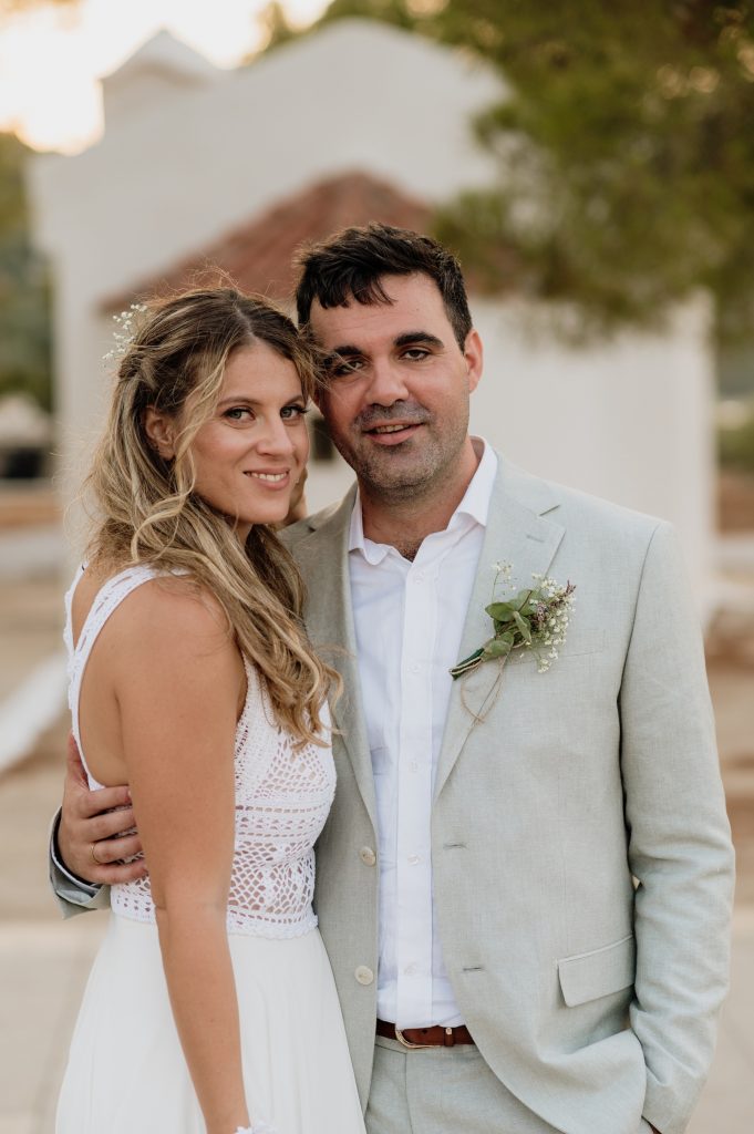 After the wedding ceremony at Lazareto chapel in Ithaca Greece, Vathi