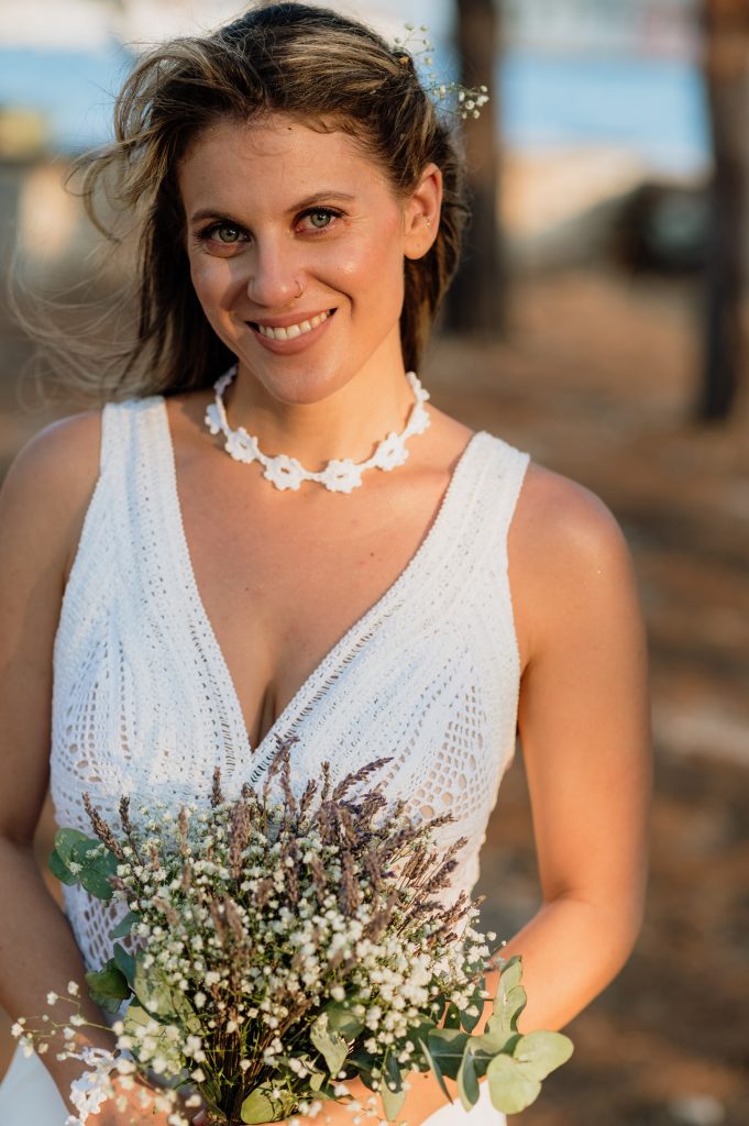 After the wedding ceremony at Lazareto chapel in Ithaca Greece, Vathi