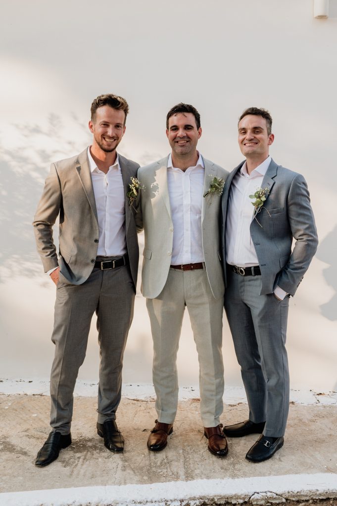 After the wedding ceremony at Lazareto chapel in Ithaca Greece, Vathi