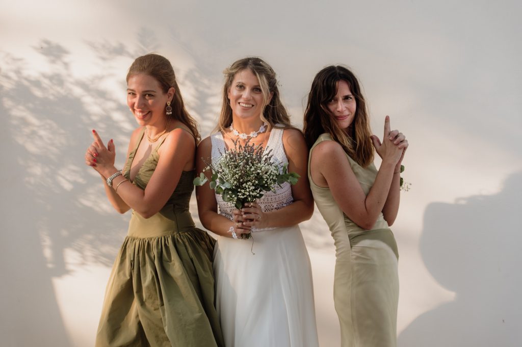After the wedding ceremony at Lazareto chapel in Ithaca Greece, Vathi