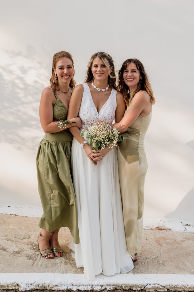 After the wedding ceremony at Lazareto chapel in Ithaca Greece, Vathi