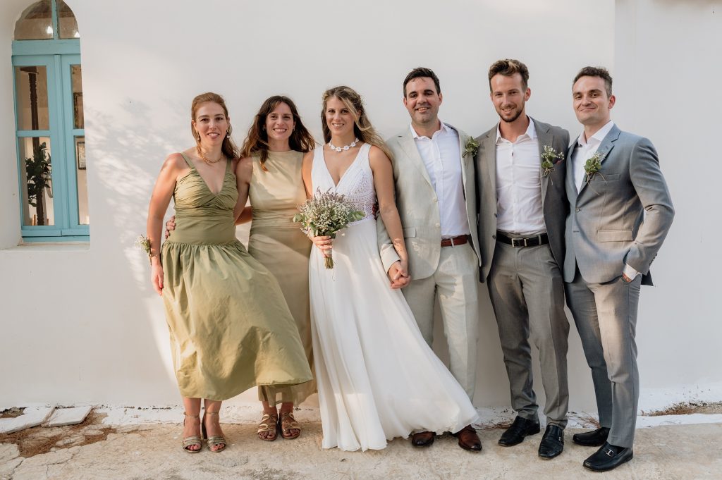 After the wedding ceremony at Lazareto chapel in Ithaca Greece, Vathi