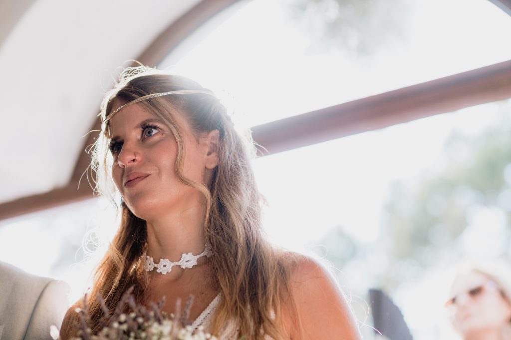 Religious wedding ceremony at Lazareto chapel in Ithaca Greece, Vathi
