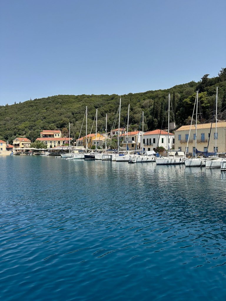 Boat day cruise around the island of Ithaca Greece