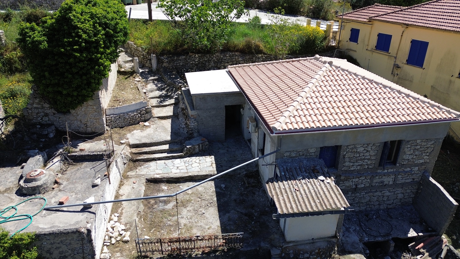 Aerial view of house for sale in Ithaca Greece, Exoghi