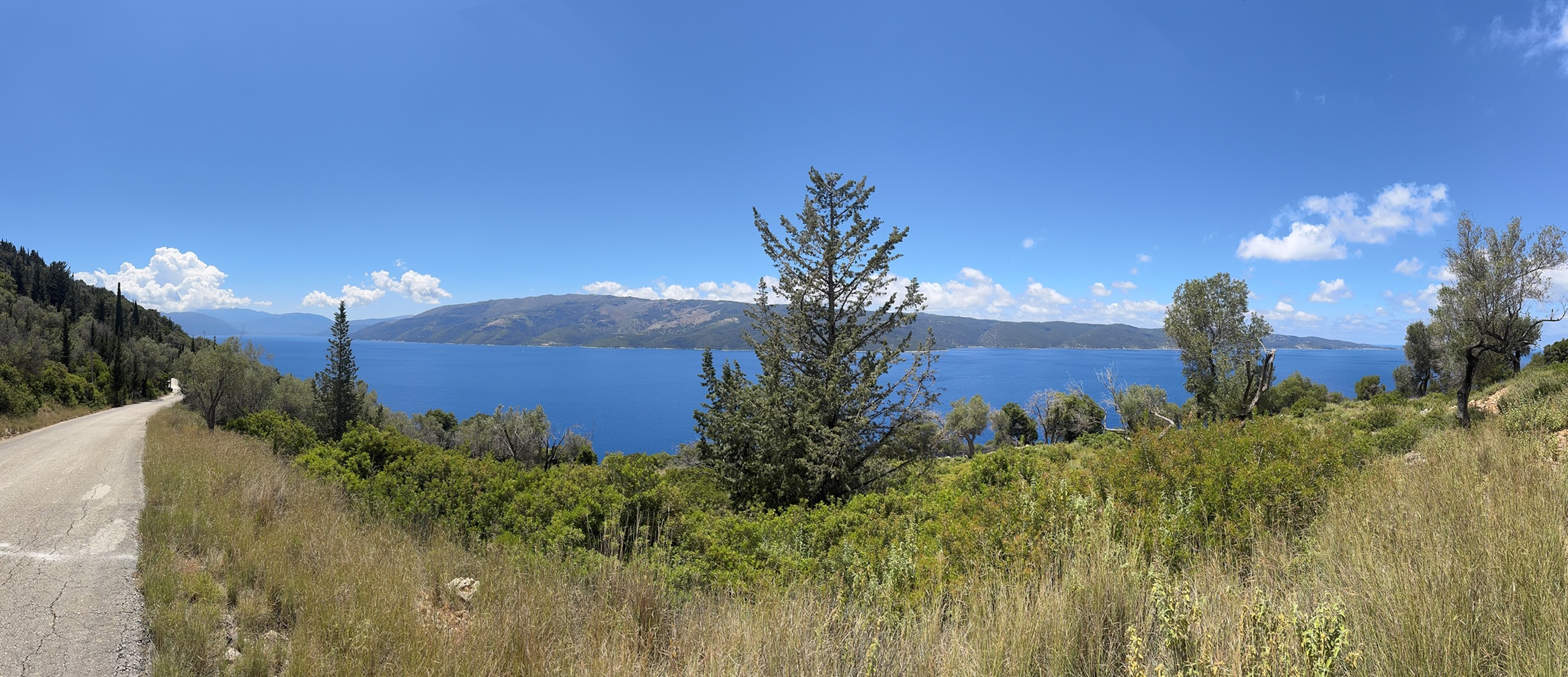 Panoramic view of land for sale in Ithaca Greece, Ag. Yiannis