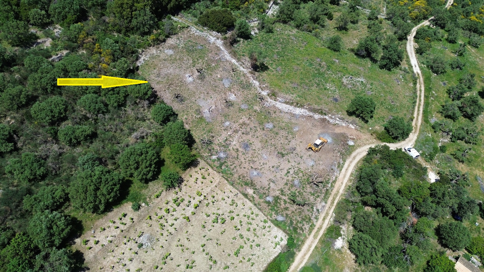 Aerial view and location of land for sale in Ithaca Greece, Kolleri