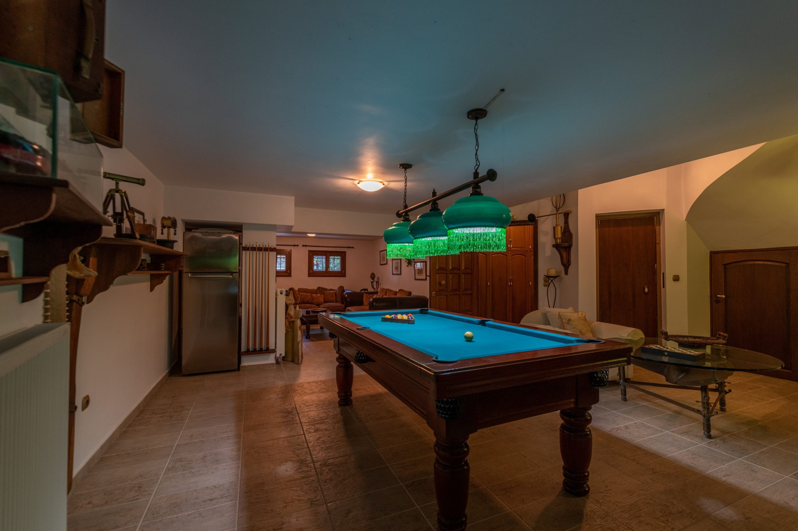 Billiard table in house for rent in Ithaca Greece, Pilikata