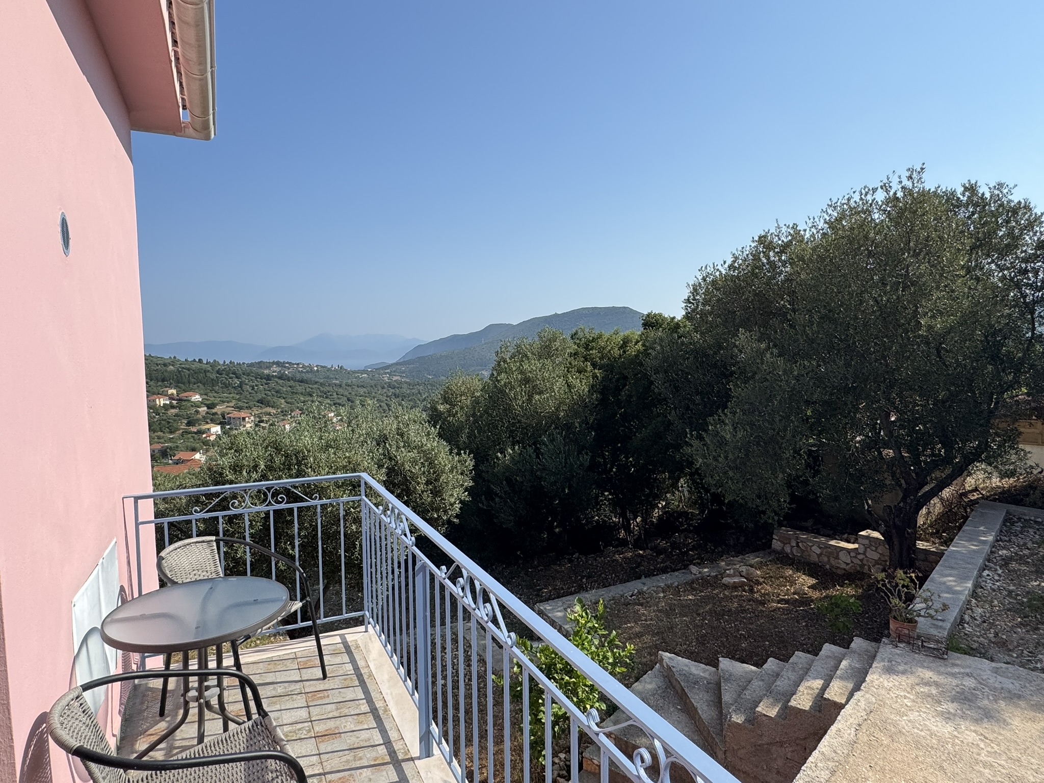 Balcony views of house for sale in Ithaca Greece, Stavros