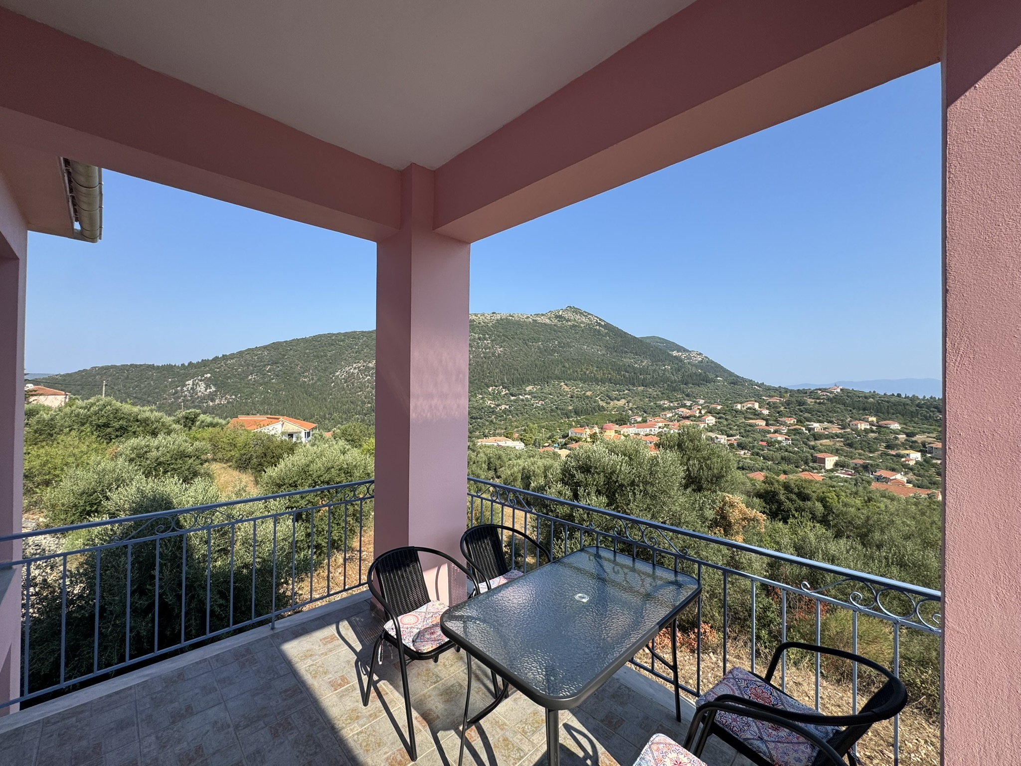 Balcony of house for rent in Ithaca Greece, Stavros
