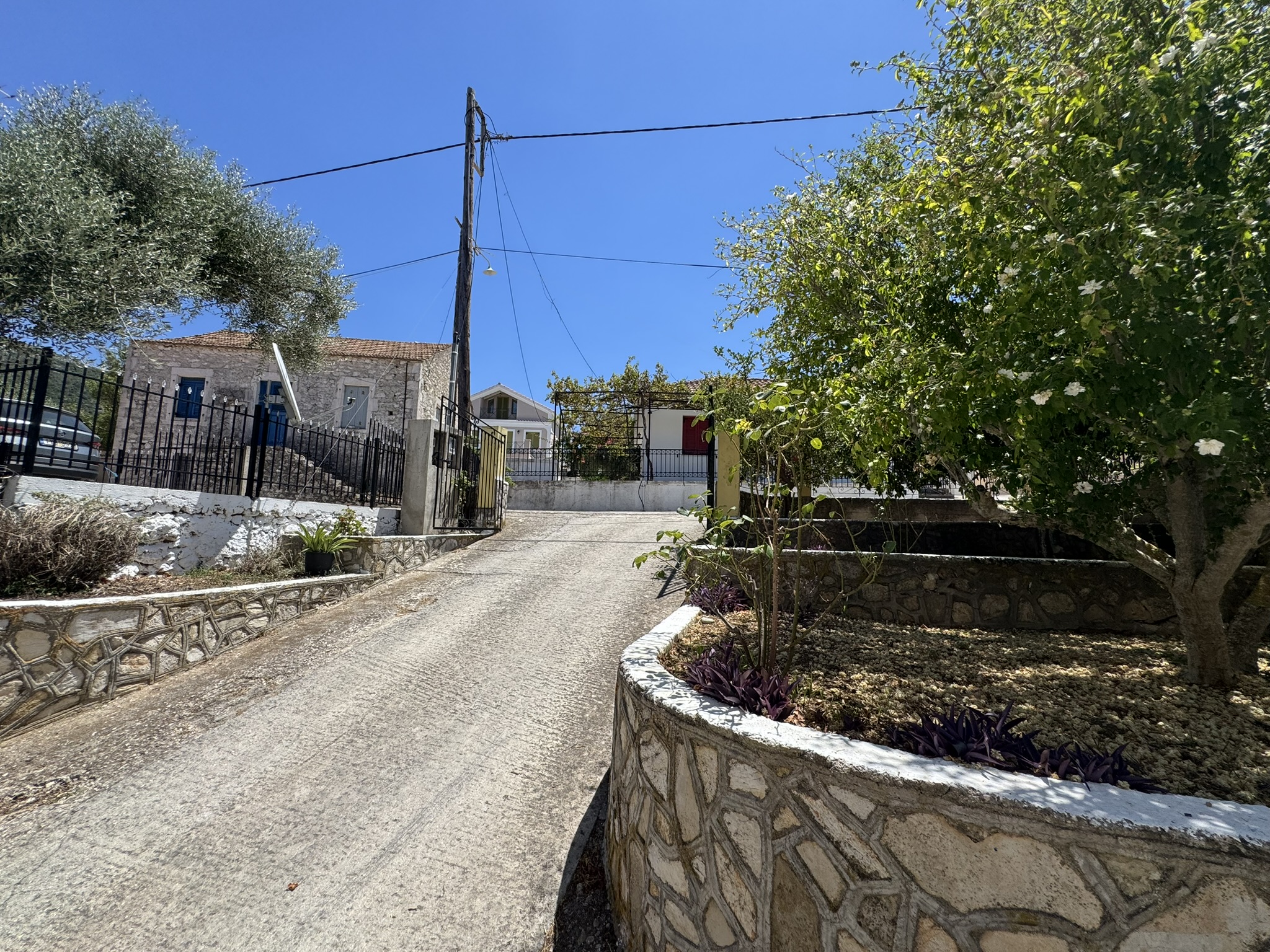 Drive of house for sale in Ithaca Greece, Ag. Saranda
