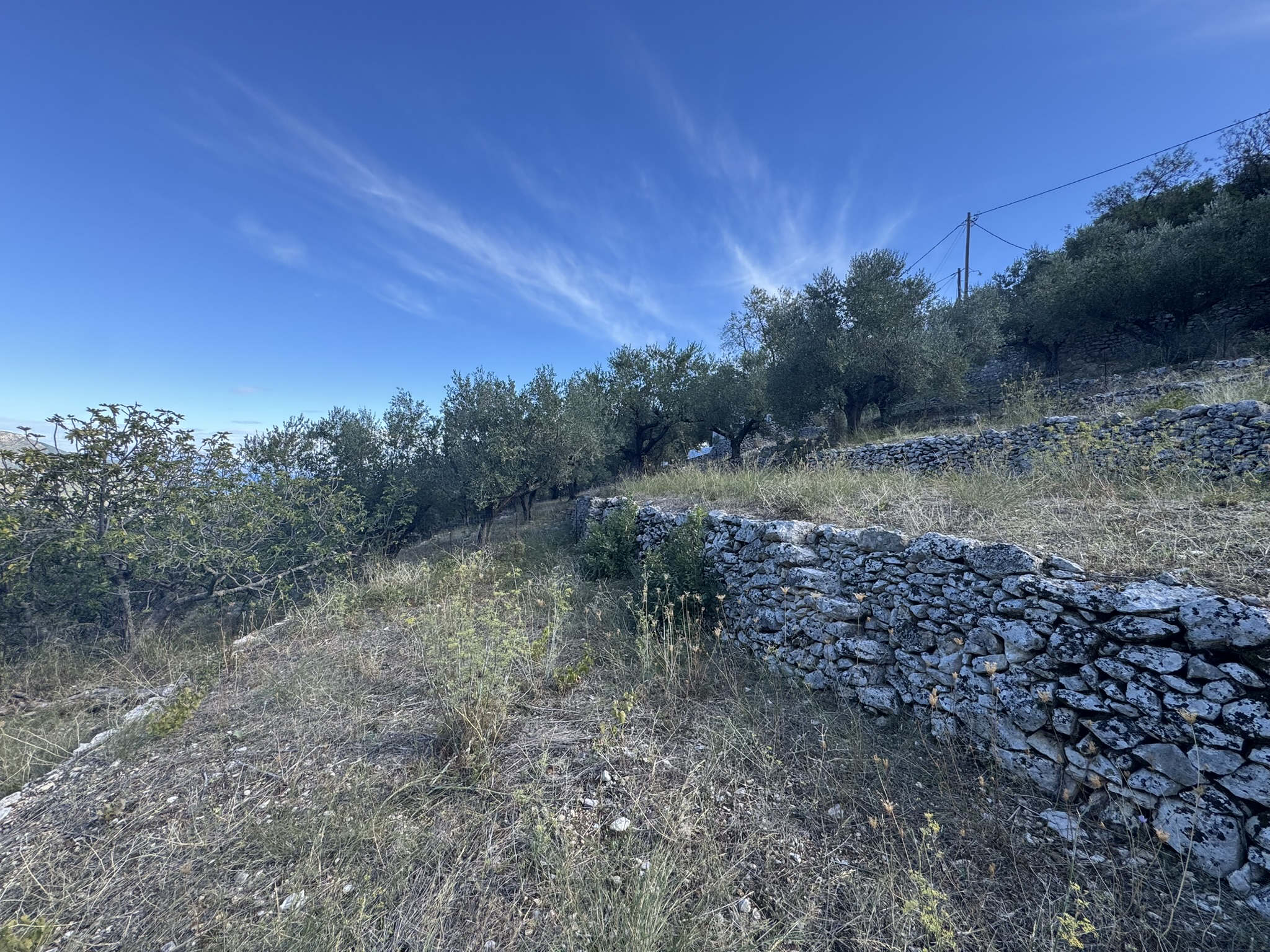 Terrain and landscape of land for sale in Ithaca Greece, Perachori