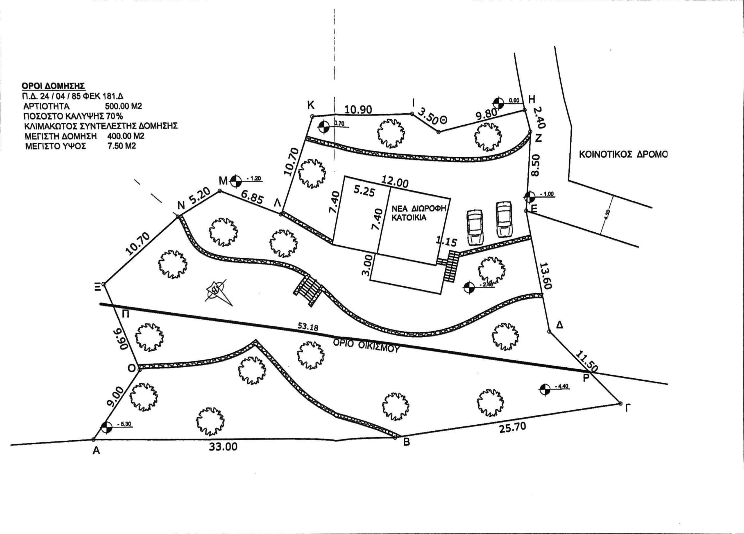 Aerial view of house with pool for sale in Ithaca Greece, Perachori