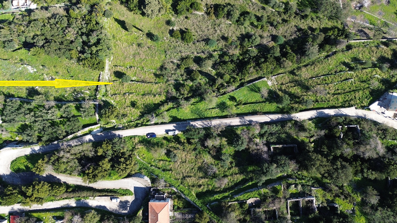 Aerial view of land for sale in Ithaca Greece, Exoghi