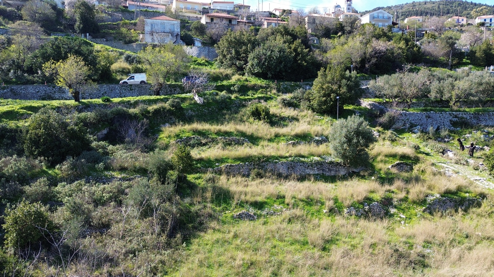 View of land for sale in Ithaca Greece, Exoghi